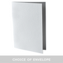 5x7 Soft White Hammered Card Blank with envelope choice