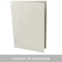 A6 Pressed Ivory White Card Blank with choice of envelope