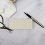 Pressed Ivory White Blank Flat Place Card