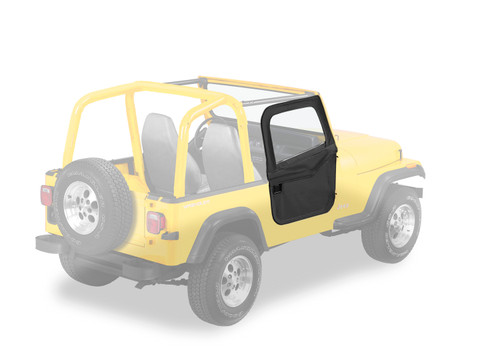 Full Fabric Doors - Jeep '80-86 CJ7 / '87-95 Wrangler YJ (Black Crush)