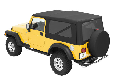 Replace-A-Top For OEM - Jeep '04-06 Wrangler TJ Unlimited (Black Diamond Sailcloth; Tinted Windows; No Door Skins Included)