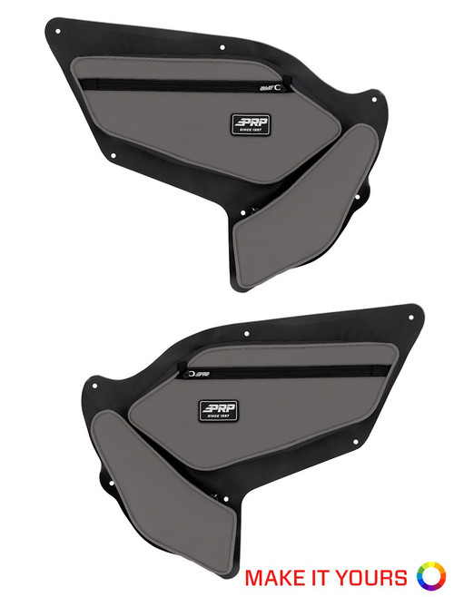 Front Door Bags with Knee Pad for 2020-2024 Polaris RZR PRO XP, PRO R, Turbo R (Pair) (Custom)