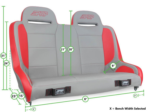 Elite Series High Back Rear Suspension Bench Seat (Custom)