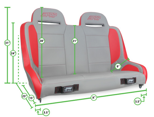 Elite Series High Back Rear Suspension Bench Seat (Custom)