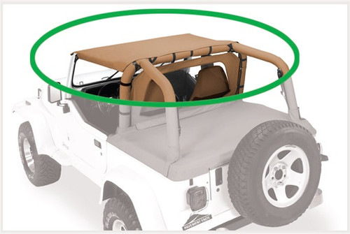 Pavement Ends Sun Cap Plus Extended Length Cap - Jeep 1992-95 Wrangler YJ