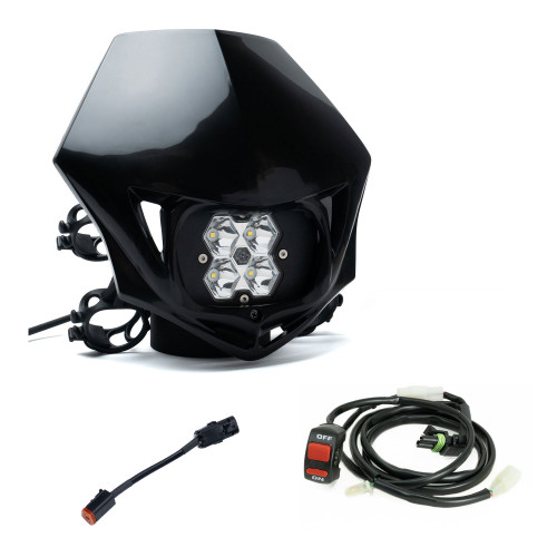 Squadron 2.0 Sport (D/C) Universal Headlight w/Shell / Wiring Harness Package - Honda CRF250R/450R 2013-2016