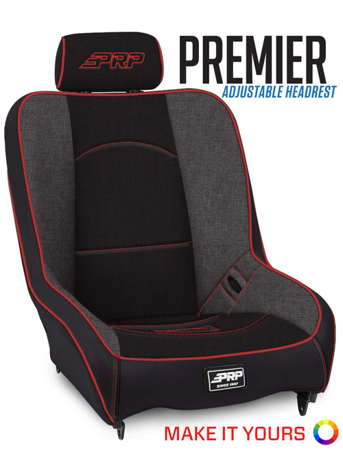 Premier Low Back Suspension Seat with Adjustable Headrest (Custom)