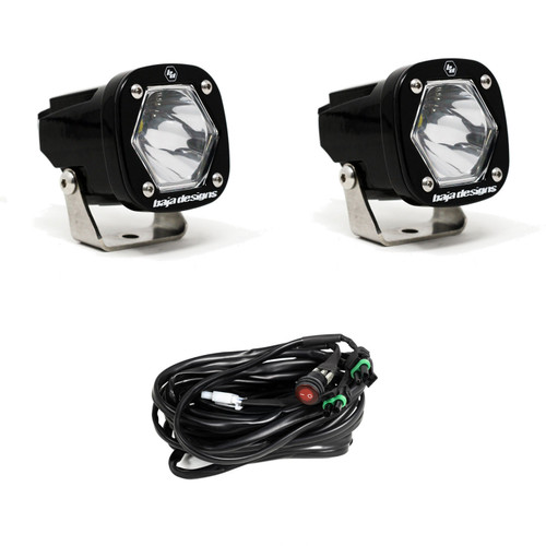 S1 Black LED Auxiliary Light Pod Pair - Universal