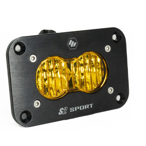 S2 Sport Black Flush Mount LED Auxiliary Light Pod - Universal