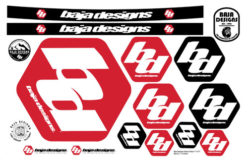 Baja Designs Sticker Sheet - Universal