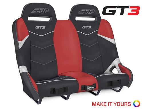 GT3 Rear Suspension Bench Seat (Custom) - Polaris RZR S 900, 1000, Turbo/S