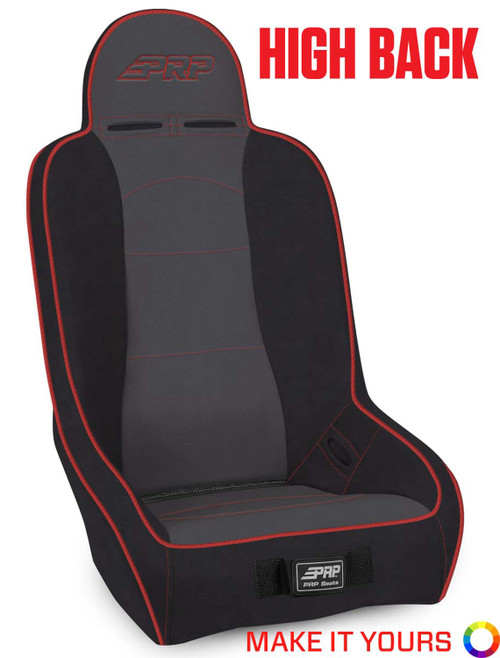 High Back Suspension Seat (Custom) - Polaris General, RS1, RZR S 900, 1000, Turbo/S; Can-Am Commander, Maverick Sport/Trail, X3; Honda Talon