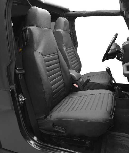 Front Seat Covers - Jeep 1997-02 Wrangler TJ; NOTE: Fits factory seats