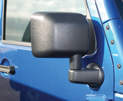 Mirror Replacement Set - Jeep 2007-18 Wrangler JK; NOTE: w/o Power Mirrors; Factory design (solid arm)