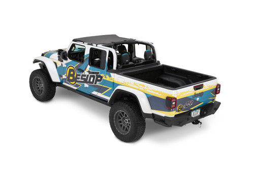 Header Standard Targa Style Bikini Top - Jeep 2020-24 Gladiator; 2018-Current Wrangler JL