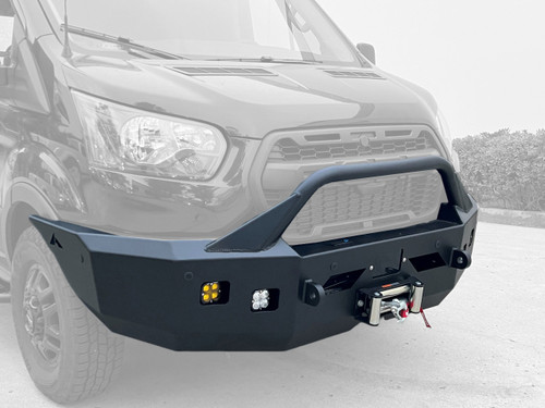 Ford Transit van equipped with an Aluminess Front Winch Bumper.