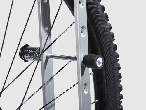 Close-up picture featuring 1-UP USA Bike Lock from Aluminess.