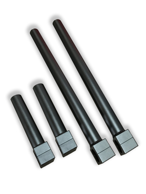 Image displaying a rear door bike rack/box option kit, consisting of two longer and two shorter black cylindrical bars.