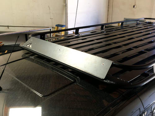 Close-up picture featuring Aluminess Roof Rack Air Dam.