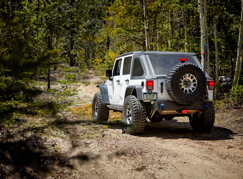 The Ascent, a new affordable Jeep Wrangler JK soft top from Bestop, in the woods.