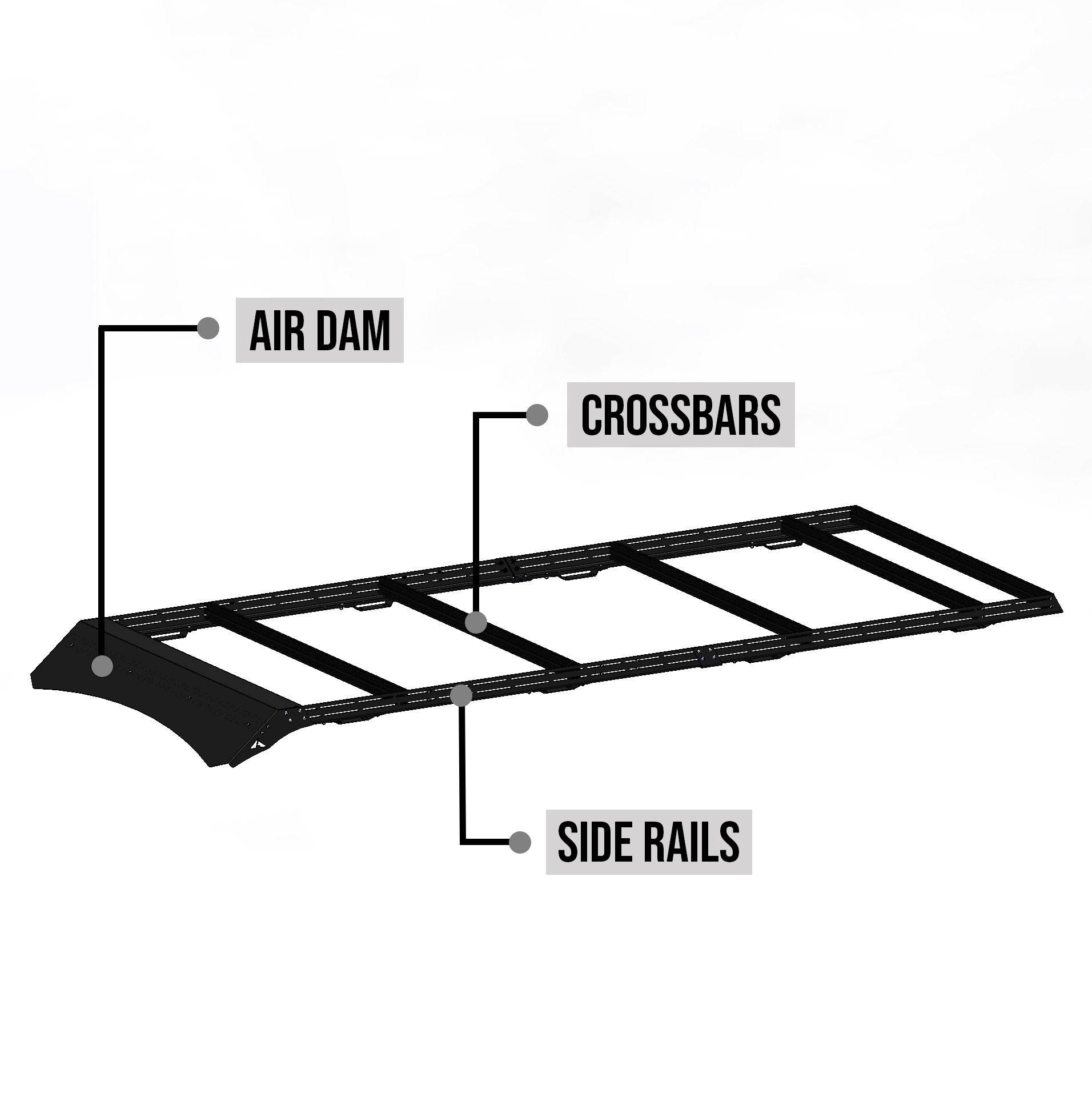 Drawing featuring Aluminess Cruiser Modular Roof Rack