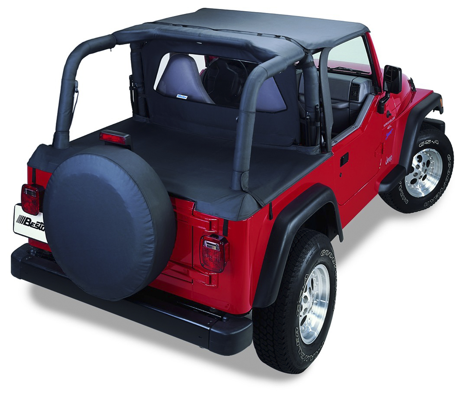 Header Standard Targa Style Bikini® Top Jeep 2003-2006 Wrangler TJ - Bestop  | Leading Supplier of Jeep Tops & Accessories