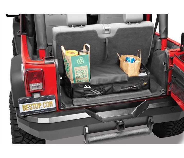 RoughRider™ Cargo Trunk Organizer Jeep 1987-1995 Wrangler YJ; 1997-2006  Wrangler TJ; 2007-2018 Wrangler JK; 2018-2022 Wrangler JL - Bestop |  Leading Supplier of Jeep Tops & Accessories