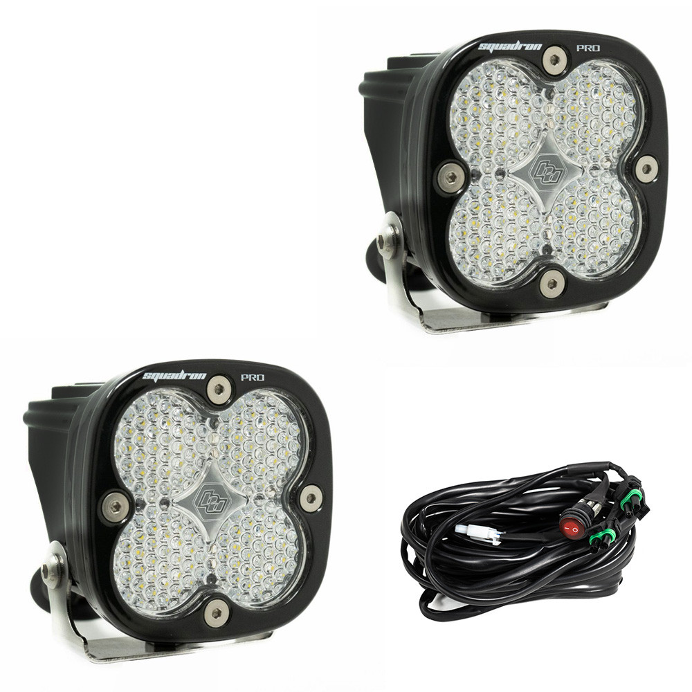 Squadron Pro Black LED Auxiliary Light Pod Pair Universal