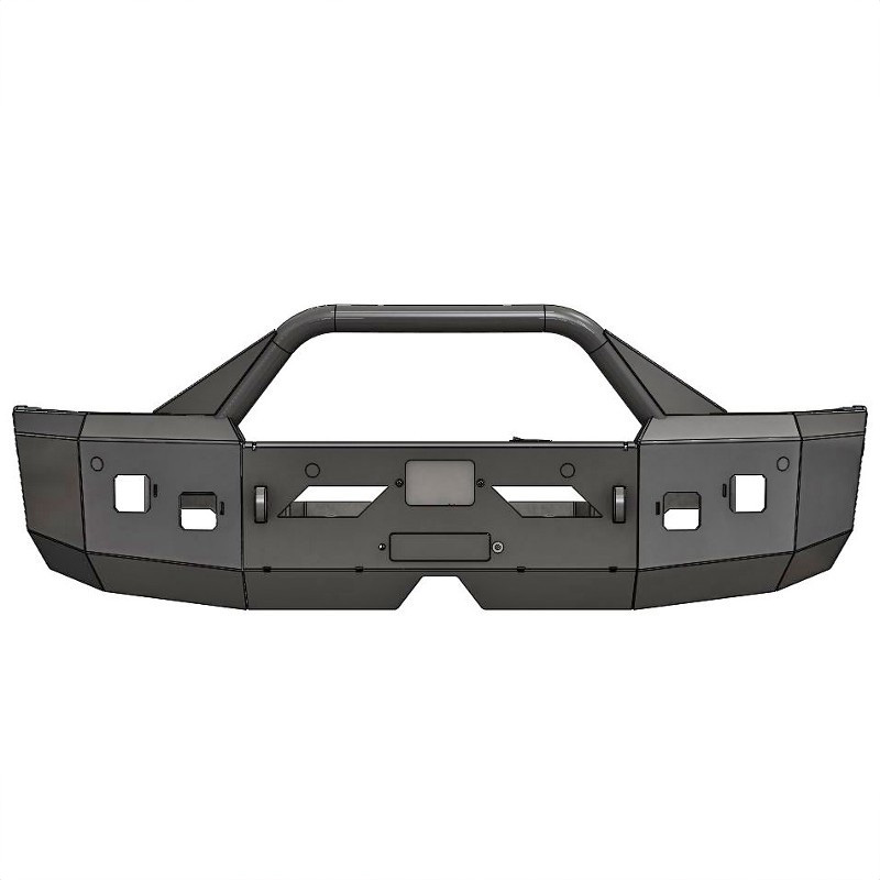 Aluminess front winch bumper with bull bar installed on 2020 plus Ford Transit van