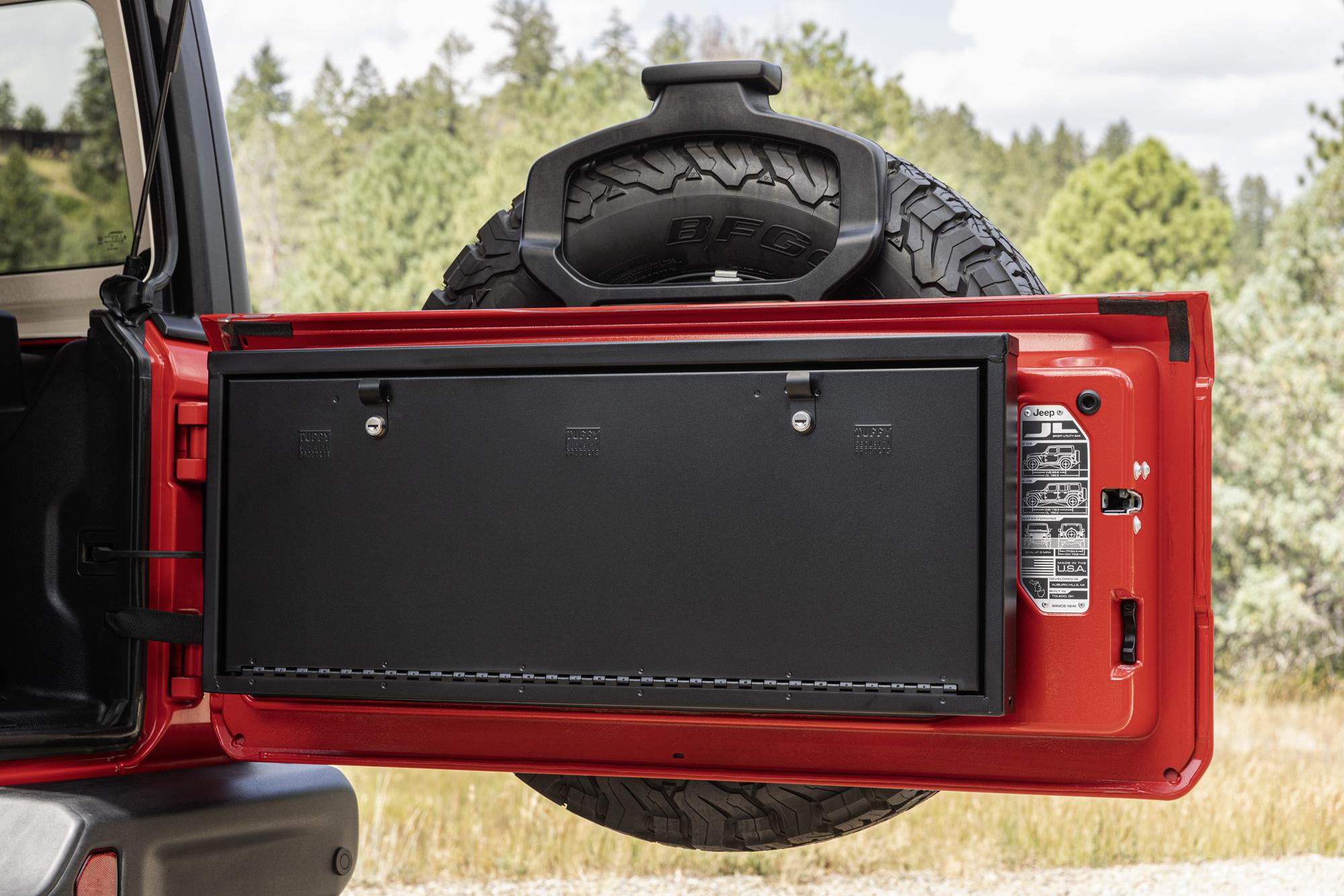Hooke Road Console Lock Box Safe For Jeep Wrangler JL & Gladiator JT (2018-2024) – Black Steel