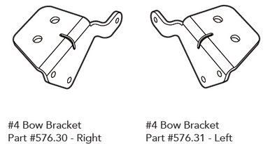 Service Part - #4 Bow Bracket - Driver  Side - JL Supertop, Trektop, and Halftop Service Part - #4 Bow Bracket - Driver  Side - JL Supertop, Trektop, and Halftop