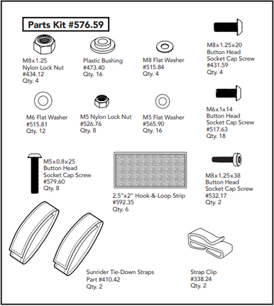 Service Part - Small/Hardware Parts Kit - JL 4-Door Trektop Slantback Service Part - Small/Hardware Parts Kit - JL 4-Door Trektop Slantback