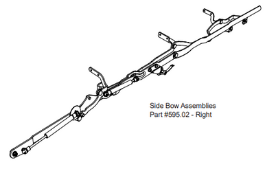 Service Part - Passenger Side Bow Assembly - JL Trektop Ultra Service Part - Passenger Side Bow Assembly - JL Trektop Ultra