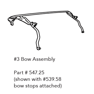 Service Part - #3 Bow - JK Trektop Glide 4-door Service Part - #3 Bow - JK Trektop Glide 4-door