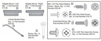 Service Part - Small/Hardware Parts Kit - TJ Trektop Slantback