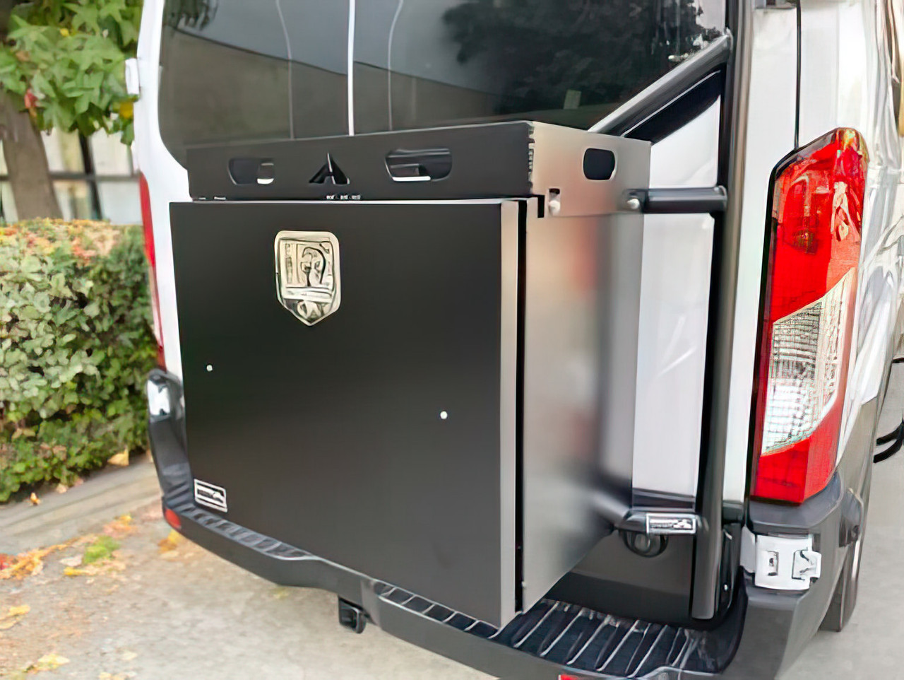 Overstock Ford Transit Passenger Side Box Rack Aluminess