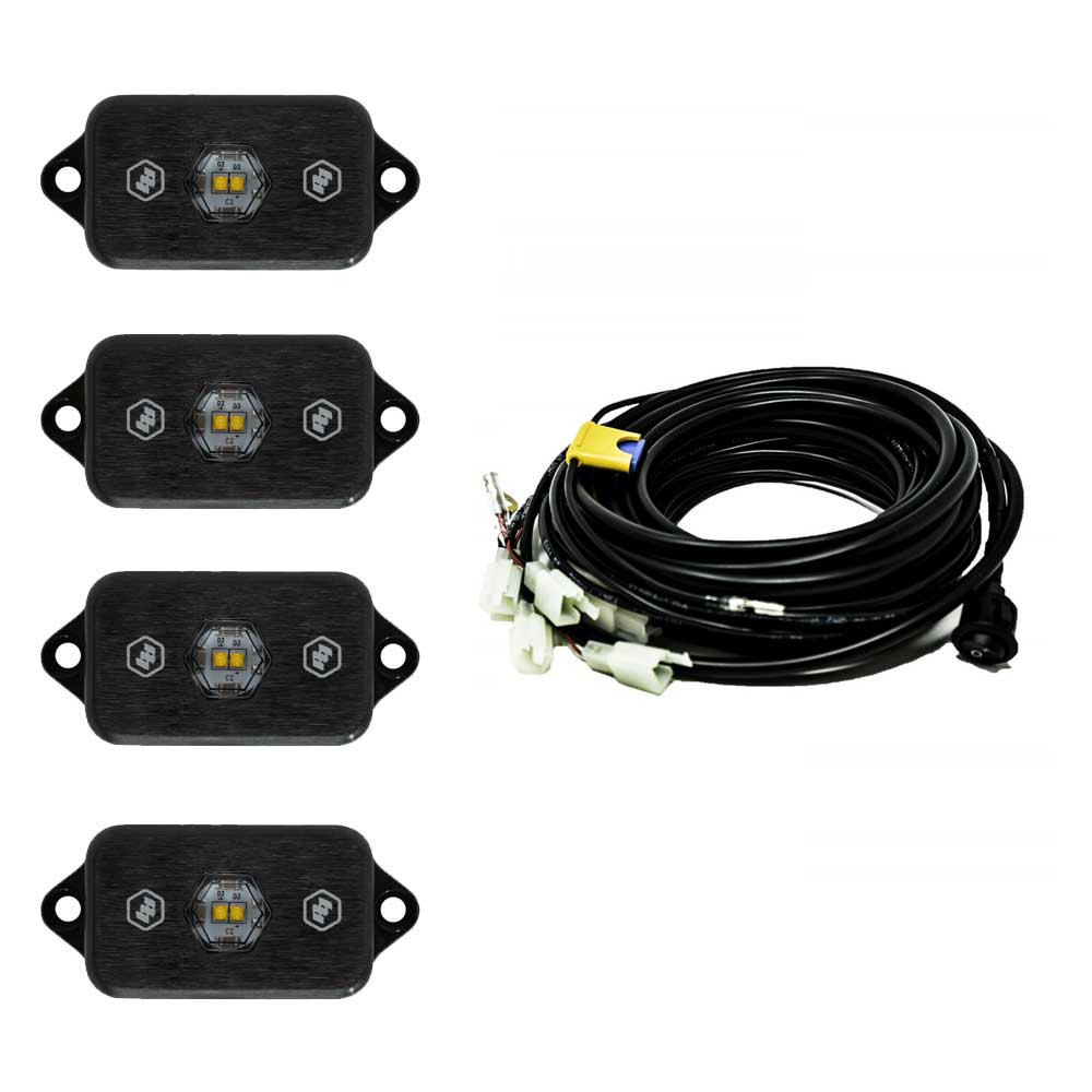 Close-up picture featuring of Baja Designs Clear LED Rock Light Kit