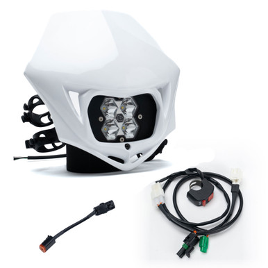 Squadron Sport (D/C) Universal Headlight w/Shell / Wiring Harness Package Squadron Sport (D/C) Universal Headlight w/Shell / Wiring Harness Package - Kawasaki KX250F/450F 2009-18