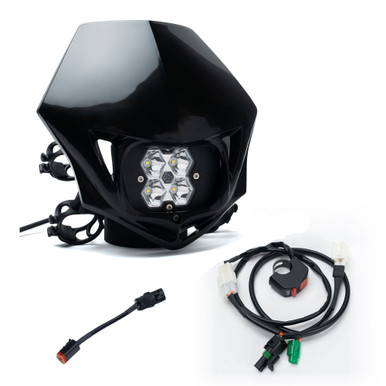 Squadron Sport (D/C) Universal Headlight w/Shell / Wiring Harness Package Squadron Sport (D/C) Universal Headlight w/Shell / Wiring Harness Package - Kawasaki KX250F/450F 2009-18