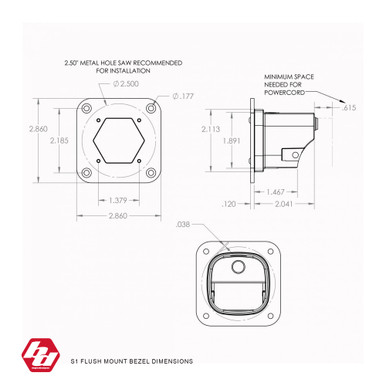 S1 Flush Mount Bezel Kit Universal