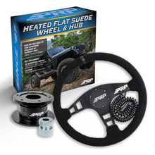 PRP HeatedFlat Suede Steering Wheel Kit with Quick Release Hub with Universal Weld on Adaptor