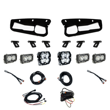 Squadron 2.0 Pro/Dual S2 Sport Fog Pocket Light Kit  Ford 2021-26 Bronco, 2022-24 Bronco Raptor, Note: w/ Steel Bumper