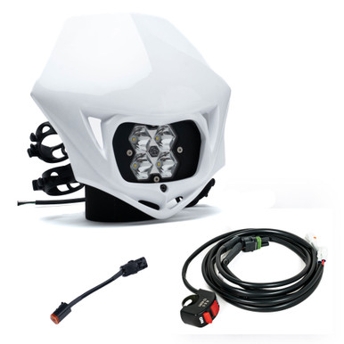 Squadron 2.0 Sport (D/C) Universal Headlight w/Shell / Wiring Harness Package - Suzuki RMZ250 (2010-16)/RMZ450 (2008-2016) Suzuki RMZ250 (2010-16)/RMZ450 (2008-2016)