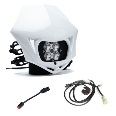 Squadron 2.0 Sport (D/C) Universal Headlight w/Shell / Wiring Harness Package Honda CRF450R 2009