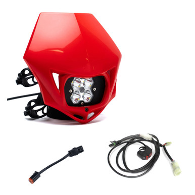 Squadron 2.0 Sport (D/C) Universal Headlight w/Shell / Wiring Harness Package Honda CRF450R 2009