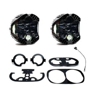 DOT LP6 LED Dual Headlight Kit 1998-2013 Pre Rushmore Style Harley Davidson Road Glide