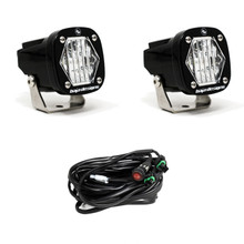 S1 Black LED Auxiliary Light Pod Pair - Universal - Baja Designs