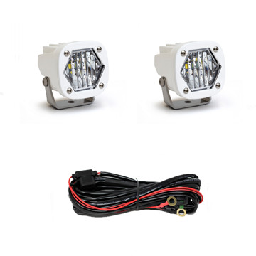 S1 White LED Auxiliary Light Pod Pair Universal