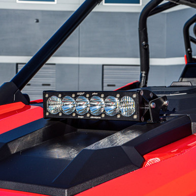 Polaris OnX6+ 10 Inch Hood Mount Light Bar Kit Polaris 2020-25 RZR Pro XP, 2022-2024 RZR Turbo R