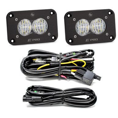 S2 Pro Black Flush Mount LED Light Pod Reverse Kit Universal